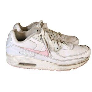 Nike Air Max 90 White & Pink CD6864-121 Running Sneakers Youth Women's Size 7Y